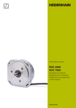 ROC 2000 ROC 7000 Systèmes de mesure angulaire avec roulement intégré pour accouplement d'arbre séparé