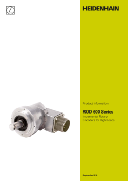 ROD 600 Series Incremental Rotary Encoders for High Loads