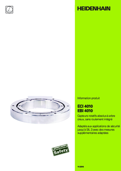 ECI 4010 EBI 4010 Capteurs rotatifs absolus à arbre creux, sans roulement intégré