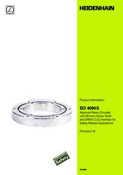 ECI 4090S Absolute Rotary Encoder with 90 mm Hollow Shaft and DRIVE-CLiQ Interface for Safety-Related Applications