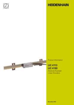 LIC 4113 LIC 4193 Absolute Exposed Linear Encoders
