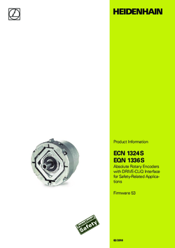 ECN 1324 S EQN 1336 S Absolute Rotary Encoders with DRIVE-CLiQ Interface for Safety-Related Applications Firmware 53