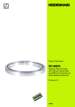 ECI 4090S Absolute Rotary Encoder with 180 mm Hollow Shaft and DRIVE-CLiQ Interface for Safety-Related Applications