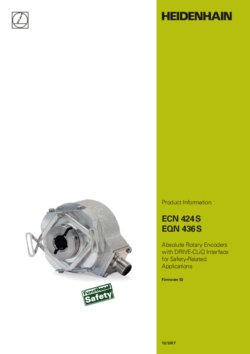 ECN 424 S EQN 436 S Absolute Rotary Encoders with DRIVE-CLiQ Interface for Safety-Related Applications