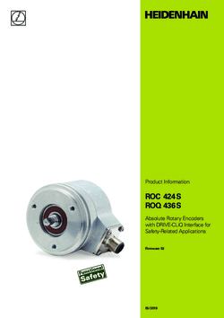 ROC 424S ROQ 436S Absolute Rotary Encoders with DRIVE-CLiQ Interface for Safety-Related Applications