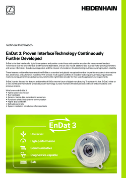 EnDat 3: Proven Interface Technology Continuously Further Developed
