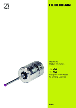 TS 750 TS 150 Workpiece Touch Probes for Grinding Machines