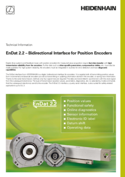 EnDat 2.2 – Bidirectional Interface for Position Encoders