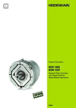 ECN 1325 EQN 1337 Absolute Rotary Encoders with Tapered Shaft for Safety-Related Applications