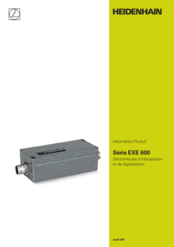 Série EXE 600 Electroniques d'interpolation et de digitalisation