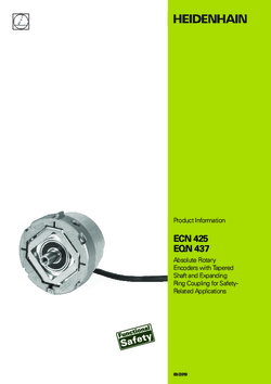 ECN 425 EQN 437 Absolute Rotary Encoders with Tapered Shaft and Expanding Ring Coupling for SafetyRelated Applications